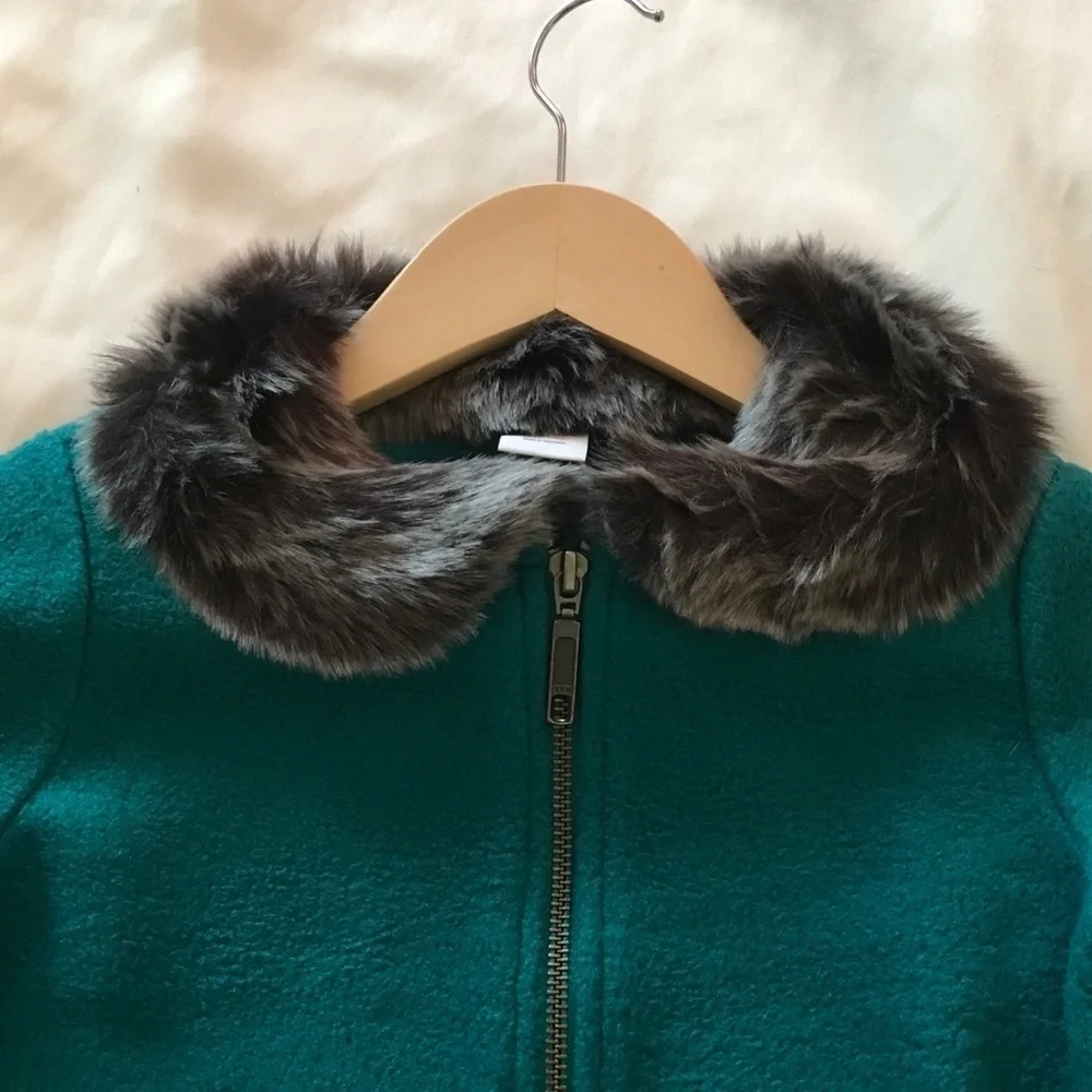 Gymboree gorgeous zipper green sweater NWT size S